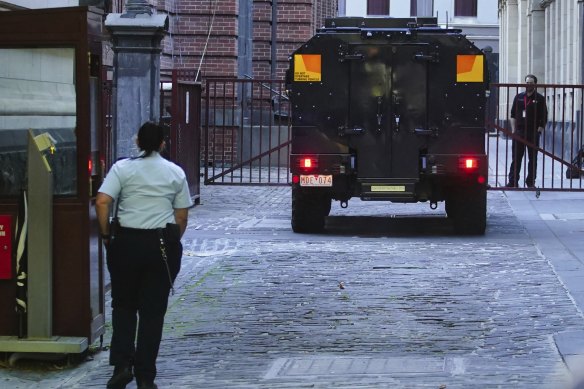 The armoured van transporting Tony Mokbel.