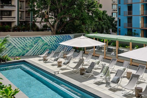 Poolside at Romer House Waikiki.