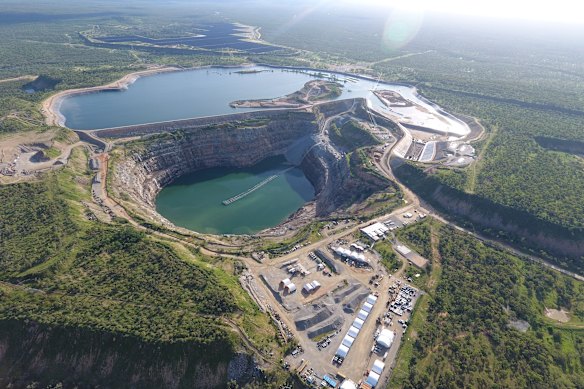 The Genex Pumped Storage Hydro Project worksite at Kidston in Queensland.