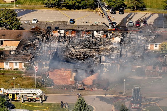 The suspect is alleged to have opened fire on members of the church before setting it ablaze.