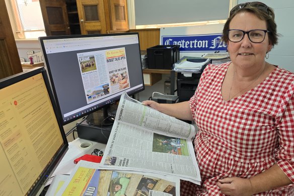 Kristy McDonald, new owner of the Casterton News.