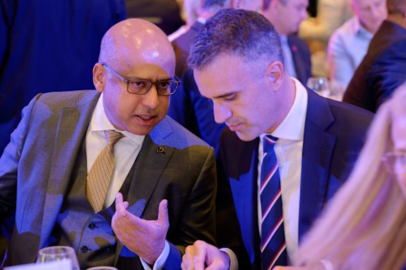 Sanjeev Gupta with Malinauskas in 2022.