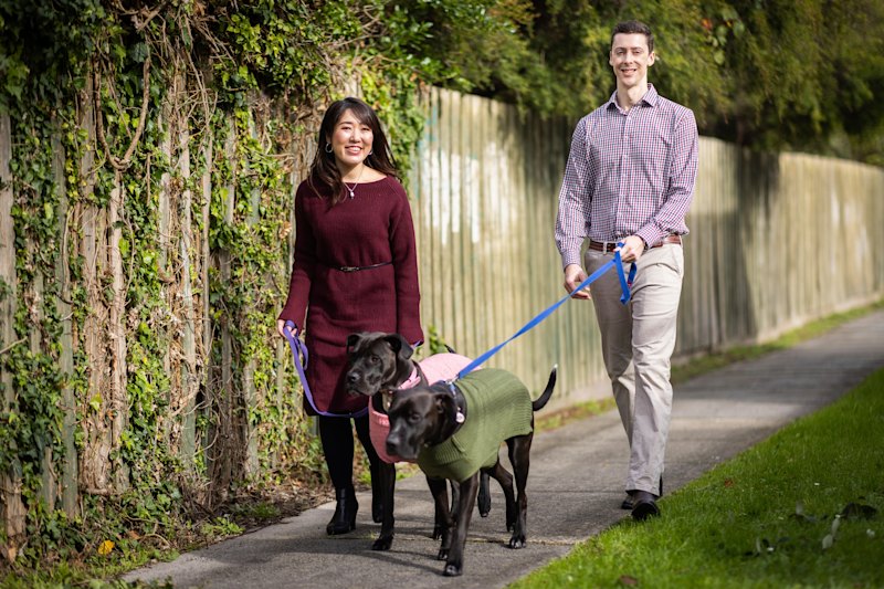 John and Yuko Peavey bought a bigger house for themselves and their two dogs.