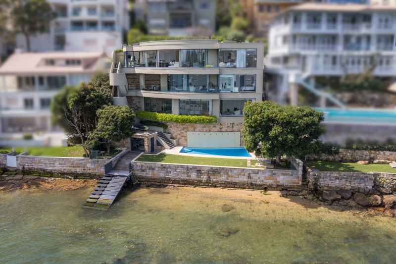 The waterfront house in Point Piper owned by Alexandra Jakob hit the market on Wednesday for $100 million.