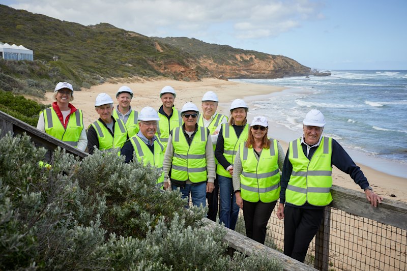 The team helping make the new Sorrento Surf Lifesaving Club a reality. From left: Andre Allen, Leon Lachel, Jerad Smith, Terry Campbell, Dominic McColl, Lino Tarquinio, Marc Clavin, Camilla Graves, Jane Wright and Max Beck.