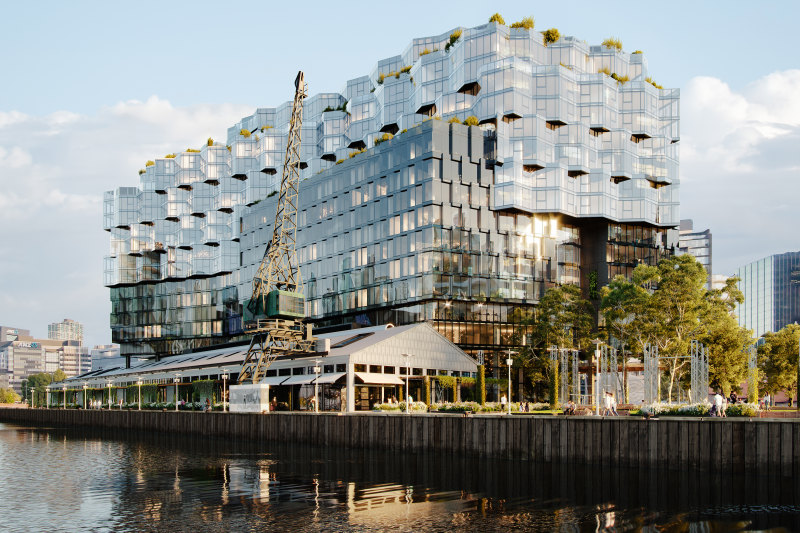 An artist’s impression of Riverlee’s Seafarers development at Melbourne’s Northbank precinct that incorporates a 1 Hotel.