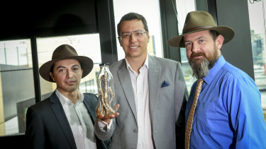(From left) Chris McLoghlin, Michael Fox and Jim Fuller, co-founders of meat alternative startup Fable.