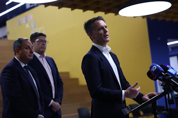 Premier Chris Minns backed the actions of police at Sunday’s protest. 