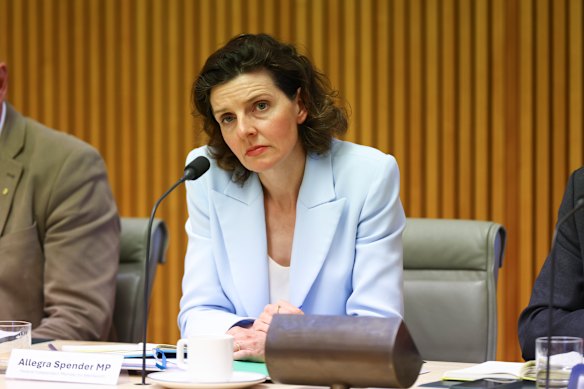 Independent MP Allegra Spender. 