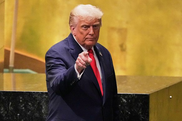 Donald Trump, pictured after his address to the United Nations in September, has proposed an alternative organisation, the “Board of Peace”, to oversee Gaza. 