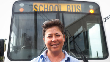 «J'adore vraiment»: Pauline Menczer après la course du bus scolaire. 