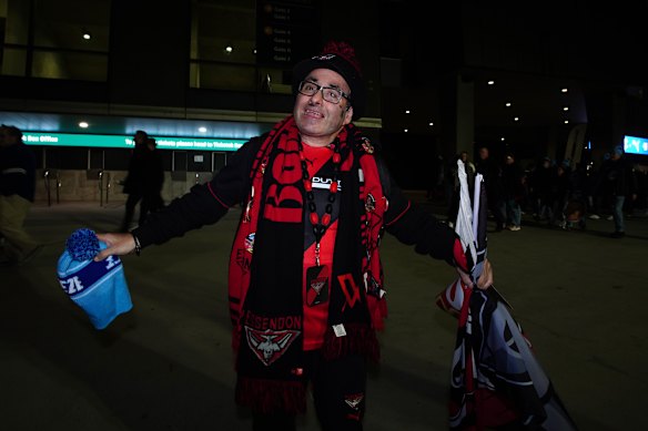 Dedicated Essendon fan Brett Templeton 