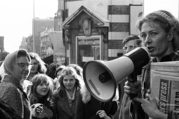 Campanhas da Vanessa Redgrave para o Partido Revolucionário dos Trabalhadores em 1974.