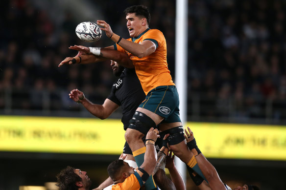Darcy Swain is a key man in Australia’s lineout.