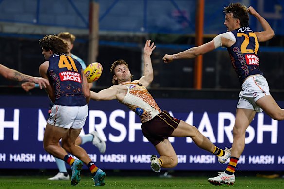 Nick Watson and Jordon Butts collide.