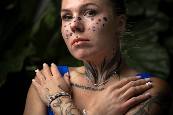 Oliynykova after her match.