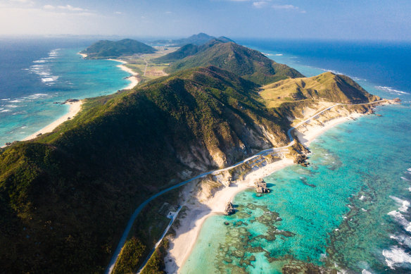 The Okinawa Coast in south-western Japan.