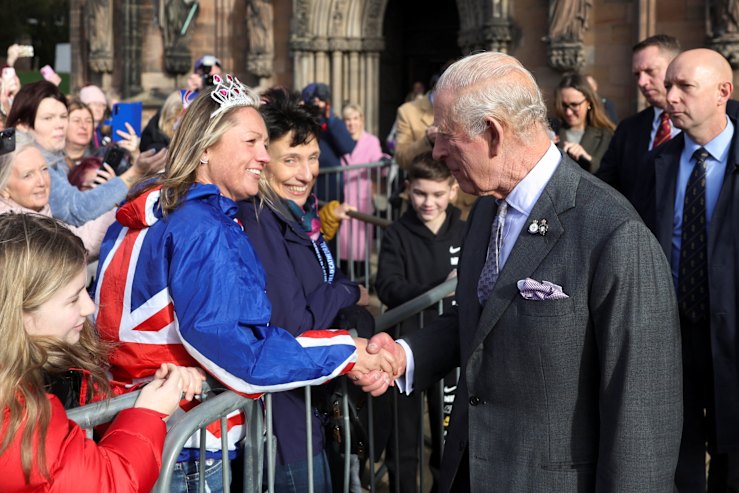 King Charles meets members of the public