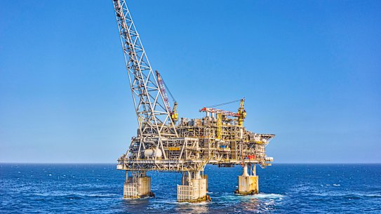 A gas platform off the coast of Western Australia.