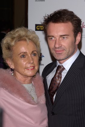 Julian McMahon with mother Sonia McMahon at the 2005 G’Day LA event.
