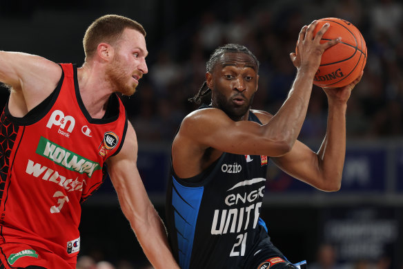 Ian Clark (right) was outstanding in the frenetic final.
