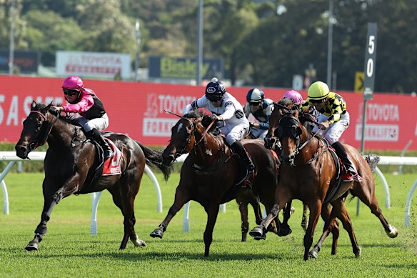 Know Thyself, far right, wins at Randwick on December 20.