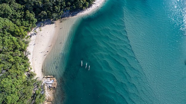 The turquoise waters of Tallebudgera Creek, Gold Coast.