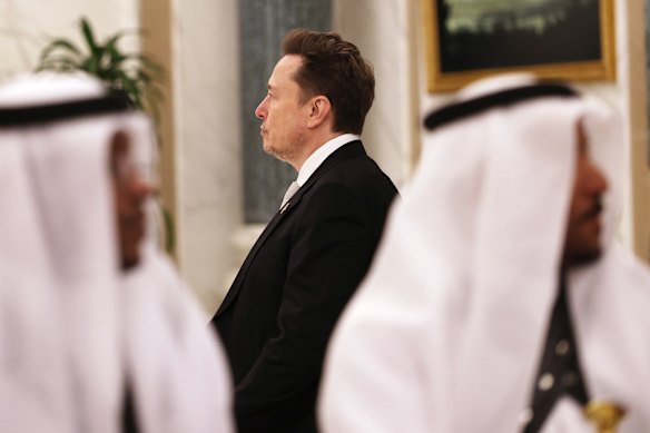 Elon Musk at the Saudi Royal Court on Tuesday.