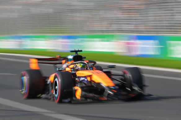 McLaren driver Oscar Piastri during the second practice session at Albert Park on Friday.