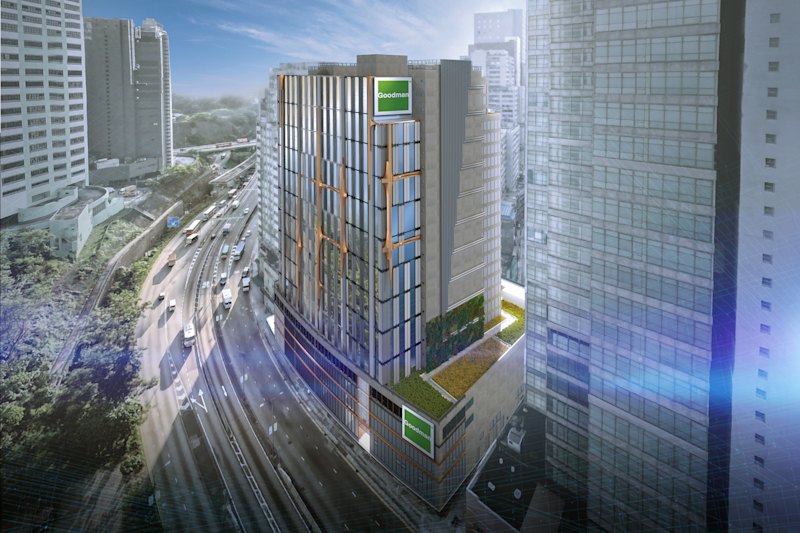 An artist’s impression of one of Goodman’s new Hong Kong data centres.