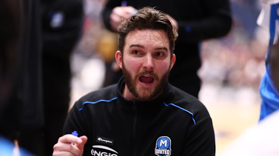 Here’s how we do it: Melbourne United coach Jacob Chance helped lead his club to the NBL Blitz title in Bendigo this month.