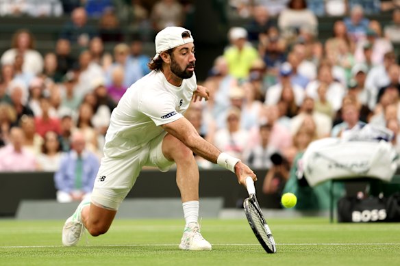 Thompson felt his injury most when he had to hit low volleys.