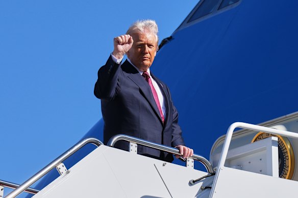 Trump flew to Miami to address the America Business Forum.