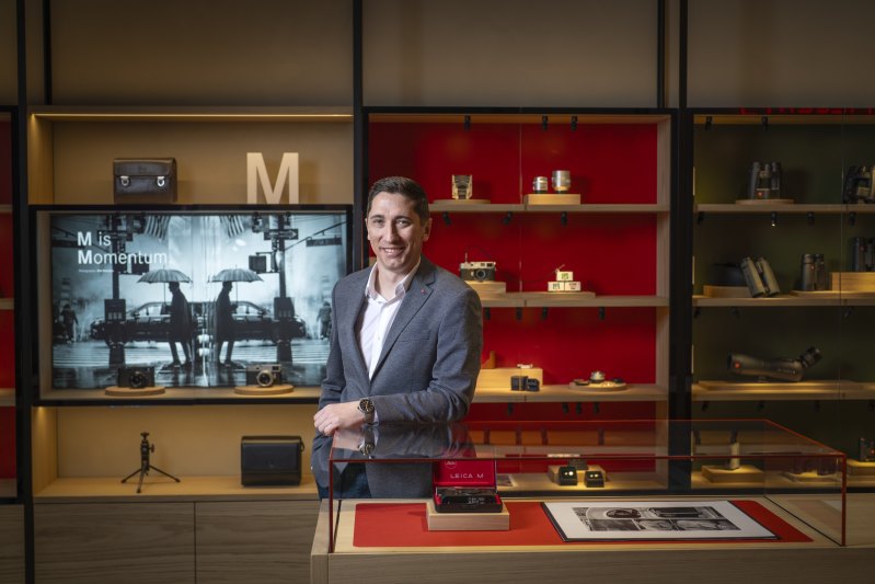 Showcasing its range: Leica Australia managing director Ryan Williams inside its new Melbourne flagship store.