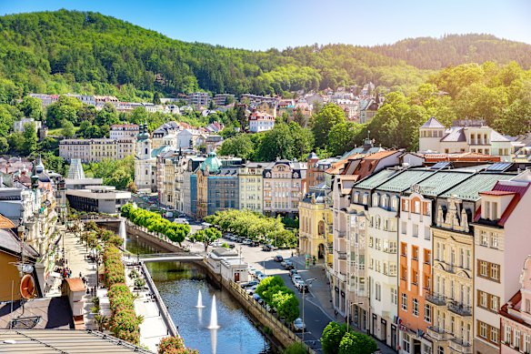 Karlovy Vary is one of a trio of Bohemian spa towns in the Czech Republic.