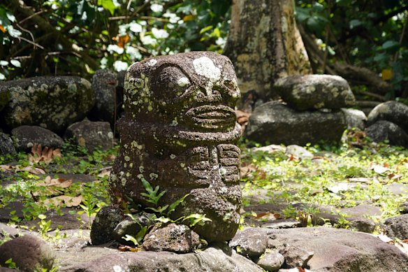 The archeological site “Kamuiheu” on Nuku Hiva island.
