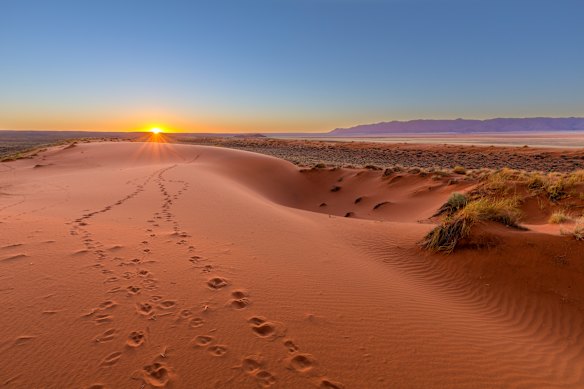Sunset on the Kalahari.