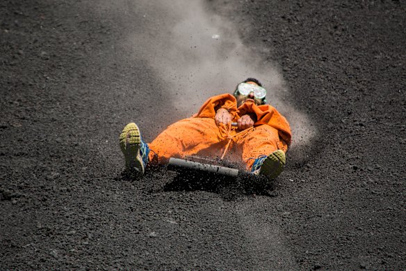 Why wait around for the snow when you can slide down a volcano in Nicaragua instead.