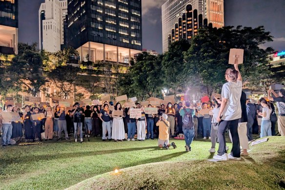A tightly regulated protest against Singapore’s liberally dispensed death penalty.