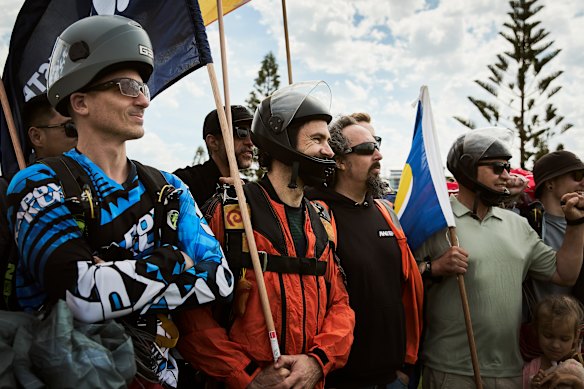 Skydive Australia members on strike.