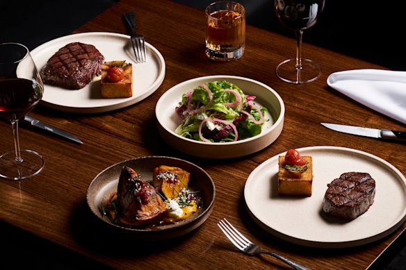 The steak selection at The Woodhouse.