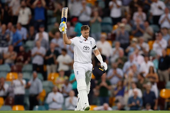 Finally a century for Joe Root in Australia.