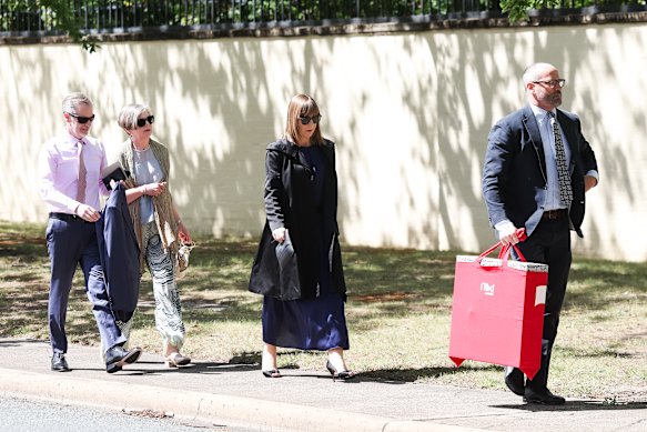Albanese’s chief of staff, Tim Gartrell, and wife Kerry Sanderson, former NSW state government minister and ex-Albanese staffer Jo Haylen and husband Garth Williams.