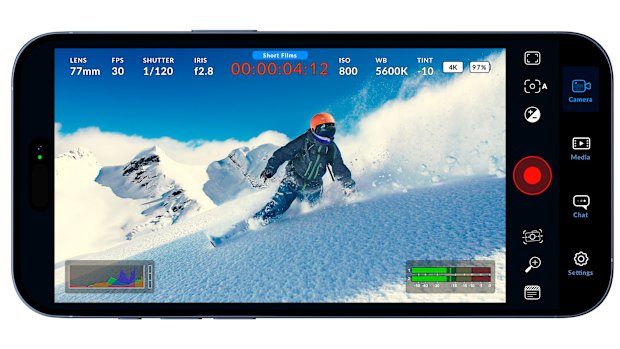 The Blackmagic Camera app is designed to enable the same experience on iPhone as on the company’s cinema cameras.