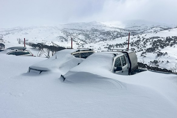 Sometimes, we have had to dig out our cars before returning to the lowlands.