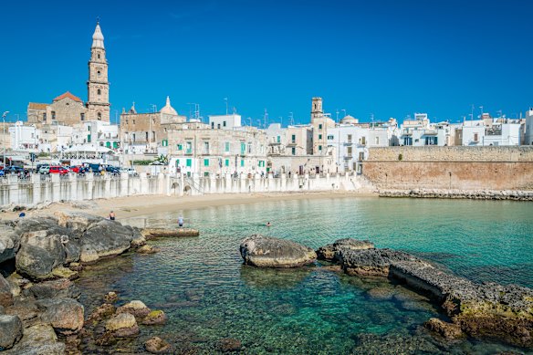 The town of Monopoli in Italy’s region of Puglia. Europe is hiking its fee for entry to the Schengen zone.