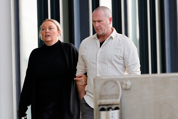 Hannah McGuire’s parents, Debbie and Glenn McGuire, arrive at the Supreme Court of Victoria in Ballarat.