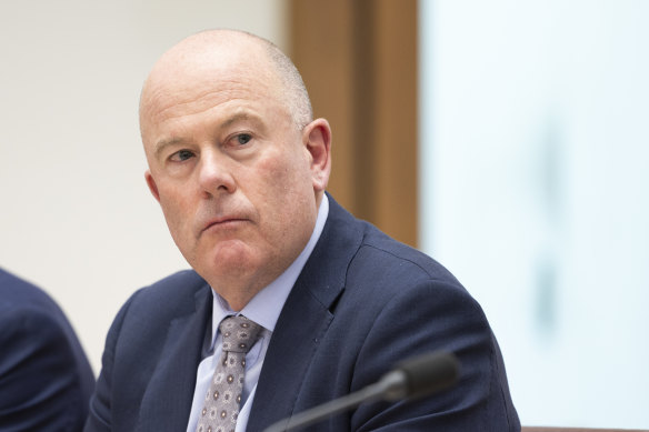 KPMG chief executive Andrew Yates during a parliamentary hearing in 2024.