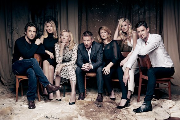 Roxburgh, centre, and Schmitz, far right, have worked together before in the STC’s The Present, with Cate Blanchett.