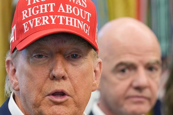 Donald Trump and Gianni Infantino.